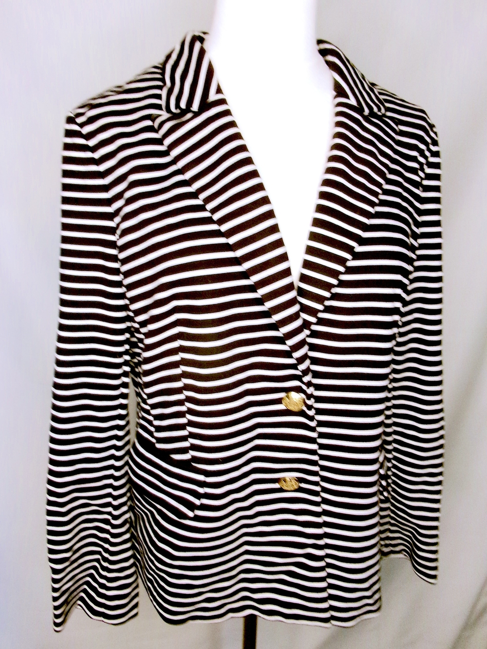 Striped Black & White Women’s Blazer Jacket